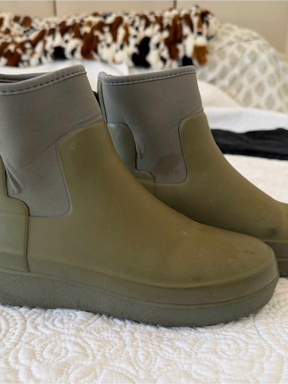 Women’s Olive Green Hunter Waterproof Ankle Boots